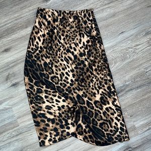 cheetah slip skirt